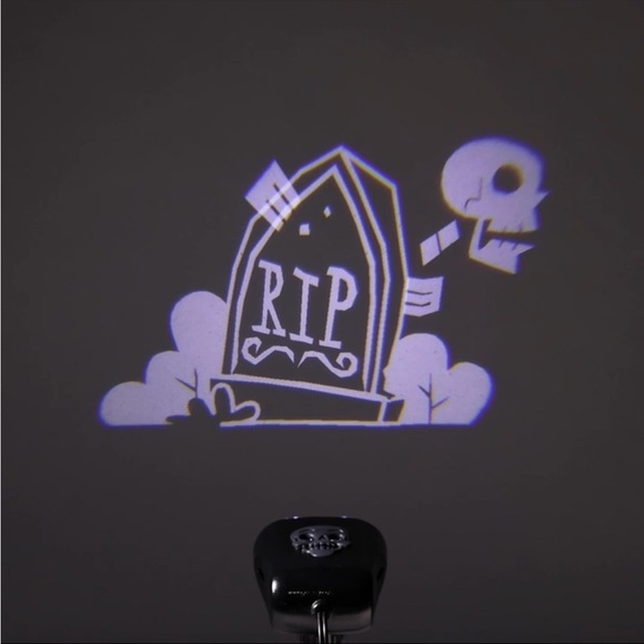 NWT LED tombstone skeleton Halloween light show projection hyde and eek boutique - Picture 2 of 6